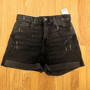NWT BDG Mom High Rise Denim Shorts in Carbon